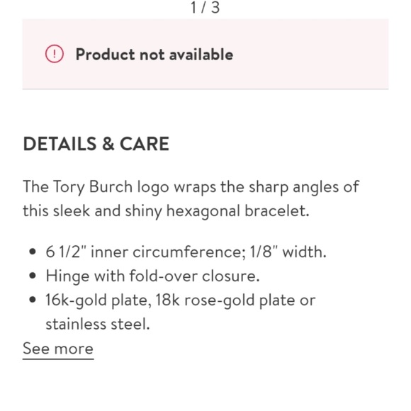 Tory Burch Hexagon Logo Hinged Bangle - Picture 10 of 10